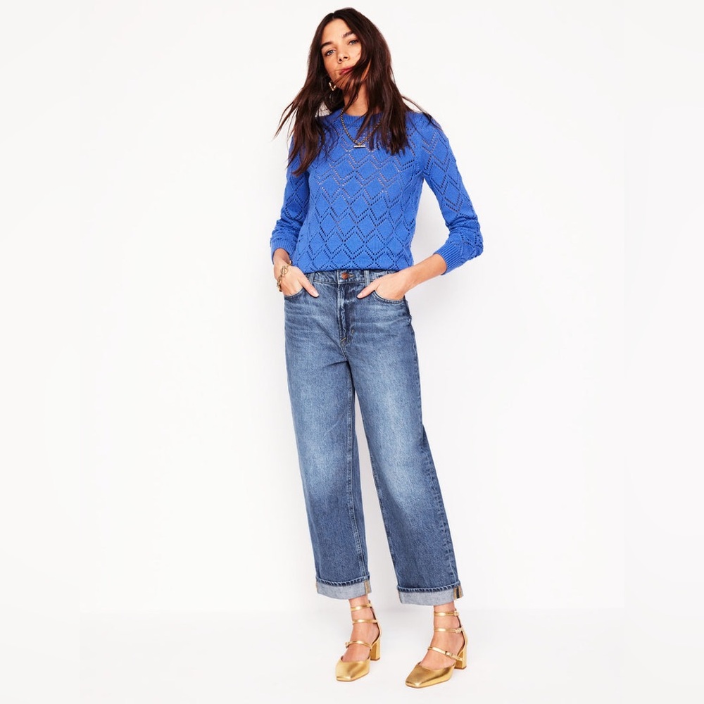 NWT Boden Vintage High Rise Relaxed Boyfriend Jeans Size US10 UK14 (run large)